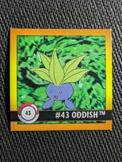 Oddish #43 Pokemon 1999 Artbox Sticker NM - Image 1