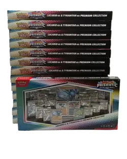 Lot (14) Pokemon SV Prismatic Evolutions Lucario & Tyranitar Premium Box SEALED - Image 1