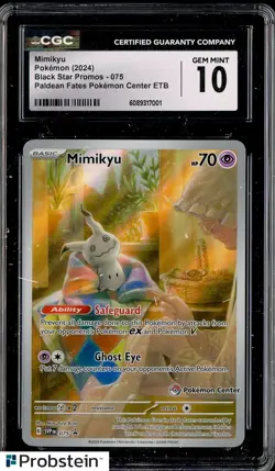 2024 Pokemon Paldean Fate Pokemon Center ETB #075 Mimikyu CGC 10 GEM MINT - Image 1