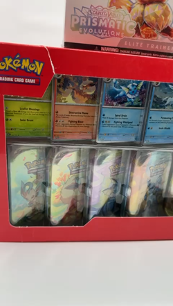 Lot of (8) Pokemon SV Prismatic Evolutions ETB Costco 8-Pack Mini Tin Box Sealed - Image 2