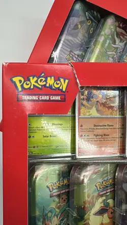 Lot of (8) Pokemon SV Prismatic Evolutions ETB Costco 8-Pack Mini Tin Box Sealed - Image 4