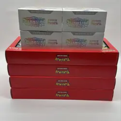 Lot of (8) Pokemon SV Prismatic Evolutions ETB Costco 8-Pack Mini Tin Box Sealed - Image 5