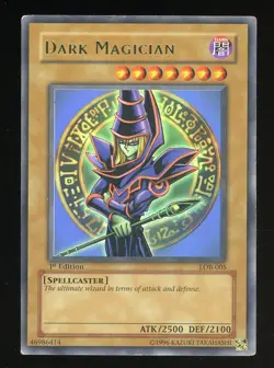Yu-Gi-Oh! LOB-005 Dark Magician Holo Ultra Rare 1st Edn The Legend of Blue Eyes - Image 1