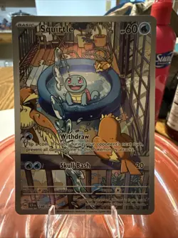 Pokemon Squirtle TCG Full Art Holo Card 148/142 Stellar Crown Illustration Rare - Image 1