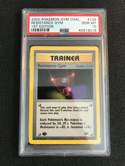 PSA 10 GEM MINT Resistance Gym 109 Gym Challenge 1st Edition Pokemon Card - Image 1