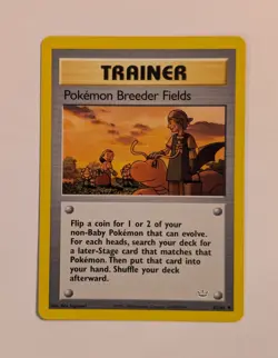 Pokemon Breeder Fields 62/64 - Vtg Pokemon Trainer Card - 1995-2000 Nintendo - Image 1