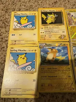Lot of 10 Pikachu and Raichu Pokemon Cards Holo Rare Vintage WOTC Wizards - Image 2
