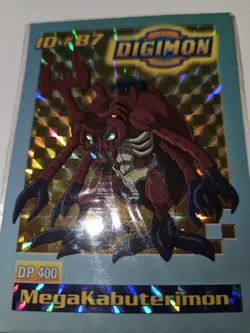 MegaKabuterimon ID #87 Digimon DP 400 Promo Toy Card Bandai 1999 Holographic - Image 1
