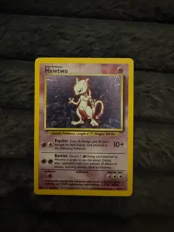 Pokemon TCG Mewtwo Base Set Holo Unlimited Rare Card 10/102 1999 - Image 1