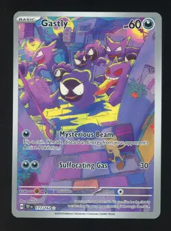 Pokemon Trading Card Game TCG PTCG Gastly Illustration Rare IR Holo Card 177/162 - Image 1
