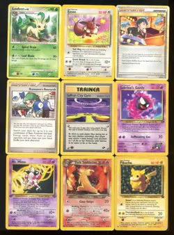 Lot of (9) Pokemon TCG Cards w/ Mr. Mime Dark Typhlosion Pikachu Sabrinas Gastly - Image 1