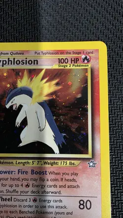 Typhlosion 18/111 Neo Genesis Holo LP - WOTC - Vintage - Pokemon Card Swirl - Image 3