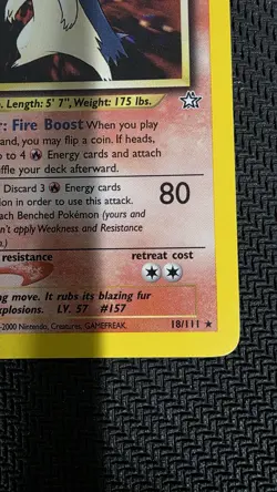 Typhlosion 18/111 Neo Genesis Holo LP - WOTC - Vintage - Pokemon Card Swirl - Image 4