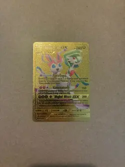 Gardevoir & Sylveon GX Tag Team Gold Foil Custom Display Pokemon Card 💖✨ NM - Image 1