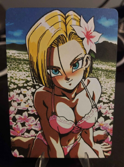 Android 18 Full Art Goddess Story Dragon Ball Anime Waifu Trading Card Holofoil - Image 1