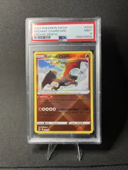Pokemon TCG Radiant Charizard Crown Zenith Card #020/159 PSA 9 - Image 1