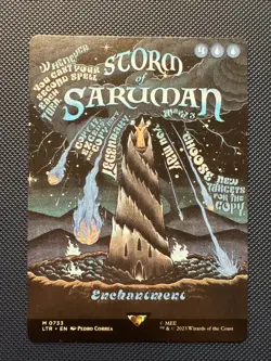 MTG Storm of Saruman (Borderless Poster) - The Lord of the Rings (LTR) NM - Image 1