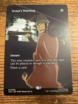 MTG Magic The Gathering Avatar Scouts Warning Borderless Eternal-Legal Mythic! - Image 1