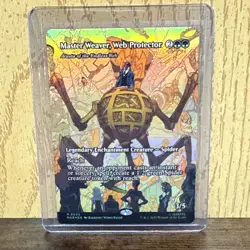 MTG Spider-Man Master Weaver, Web Protector (Borderless) Eternal-Legal Foil - Image 1