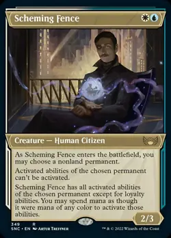 Scheming Fence (Showcase Art Deco) [Streets of New Capenna] Foil Near Mint - Image 1