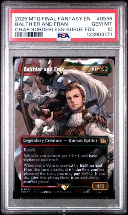 3171 Balthier Fran 2025 MTG Final Fantasy #0538 Surge Foil PSA 10 - Image 1