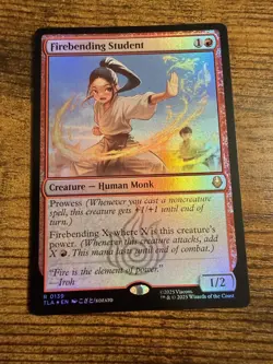 MTG Magic The Gathering Avatar Firebending Student FOIL! - Image 1