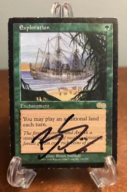MTG Exploration Urza's Saga Signed Brian Snoddy Heavy Play Magic The Gathering - Image 1