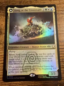 MTG Magic The Gathering Avatar Aang at the Crossroads Aang Destined Savior FOIL! - Image 1