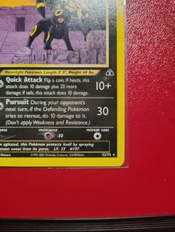 Pokemon Umbreon Neo Discovery 32/75 Non-Holo Rare 2001 - Image 5