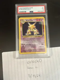 Alakazam Holo #1/102 PSA 5 - 1999 Pokemon Game Base Set Unlimited - Image 1