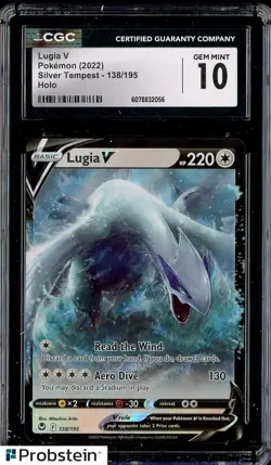 2022 Pokemon Silver Tempest #138/195 Lugia V CGC 10 GEM MINT - Image 1