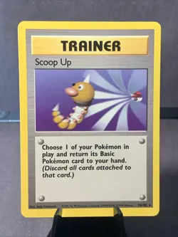 Pokemon TCG Scoop Up Base Set Trainer #78/102 Unlimited Rare WOTC VTG 1999 LP - Image 1