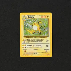 1999 Pokemon Unlimited Raichu 14/102 Holo HP - Image 1