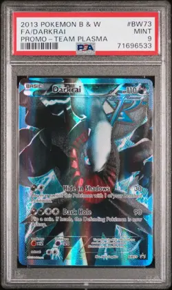 POKEMON BLACK STAR PROMO DARKRAI #BW73 FULL ART PSA 9 MINT - Image 1