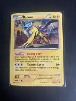 Pokemon TCG Raikou Breakthrough 55/162 Holo Cosmos Holo Rare LP - Image 1