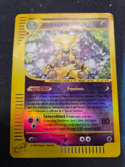 Alakazam 1/165, Reverse Holo, Expedition Base Set, Rare, Pokemon, MP - Image 3