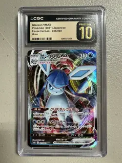 2021 Pokemon Jap Eevee Heroes - Glaceon VMAX Full Art #025 - CGC Pristine 10 - Image 1
