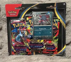 Factory Sealed Pokemon Mega Evolution Phantasmal Flames 3 Pack Booster - Weavile - Image 1