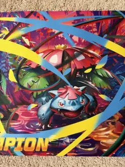 Mega Venusaur ex League Cup Champion PlayMat Pokemon TCG Official NEW play mat - Image 3