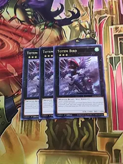 3X Totem Bird LED8-EN054 - Rare 1st Edition NM Yugioh Playset - Image 1