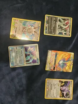 Valuable Pokemon Card Assortment Lot of 5 Rare Old Cards - Image 1