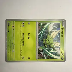 Pokemon TCG Scyther 001/162 2024 Temporal Forces Reverse Holo Common Card - NM - Image 3