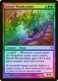 Baloth Woodcrasher FOIL Zendikar NM Green Uncommon MAGIC MTG CARD ABUGames - Image 1