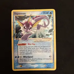 Vaporeon Gold Star Holo Pokemon Card 102/108 2007 EX Power Keepers MP Ultra Rare - Image 3