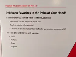 Pokemon TCG: Scarlet & Violet 151 4 Pack Mini Tins + 4 Promo Cards Box Sams Club - Image 4