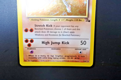 1999 Hitmonlee Rare Holo Fossil Set 7/62 Pokemon Trading Card TCG - Image 3
