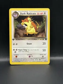 Dark Raticate 1st Edition 51/82 Team Rocket Pokemon Card - Image 1