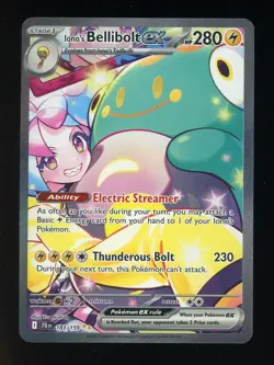 Iono's Bellibolt EX Sir 183/159 SV09 Holo Pokemon TCG PTCG Card Journey Together - Image 1
