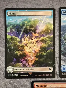 MTG Magic Final Fantasy FOIL Chocobo Track Lands Full Art Variants 5 Card Lot - Image 2