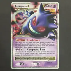 Pokemon TCG Gengar LV.X Platinum Arceus Holo Ultra Rare Card 97/99 2009 - LP - Image 1